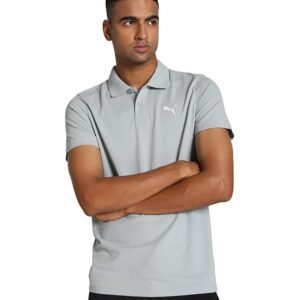 Puma Men's Solid Slim Fit Cotton Essential Polo T-Shirt for Regular wear
